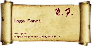 Moga Fanni névjegykártya